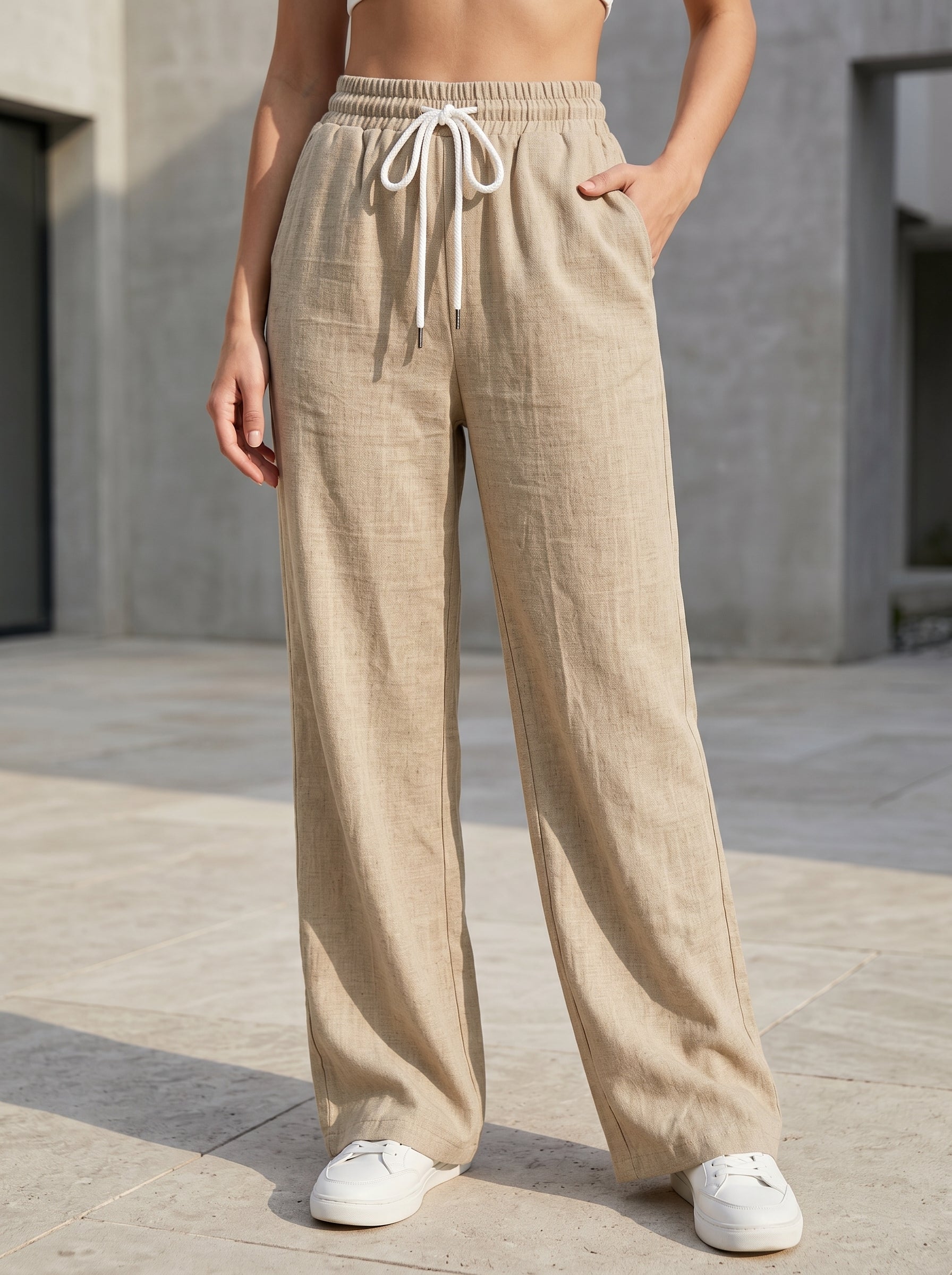 Pantalon Linen Femme Premium